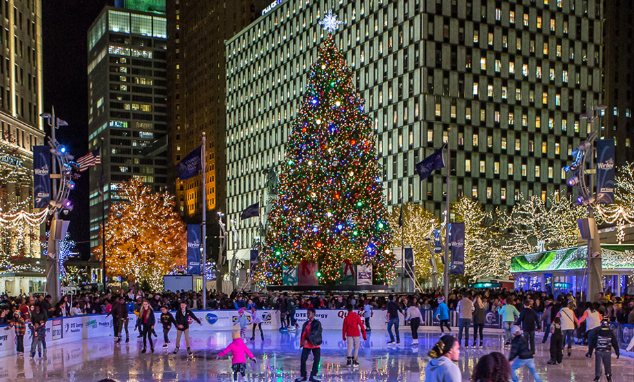 DDP and DTE Foundation present the 2018 Detroit Tree Lighting and Light